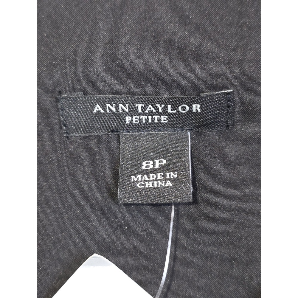 Ann Taylor Petite 8P Dress Black White Speckled Sleeveless Zip Pencil NEW - Picture 11 of 16